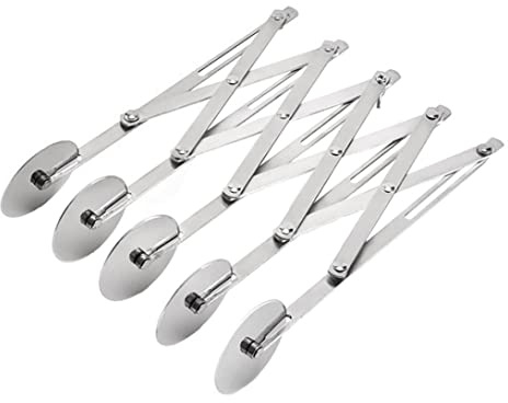 Pastry Cutter Stainless Steel Expandable 5 Wheel Bread Slicer Dough Divider Pizza Multi Round Knife 1pc