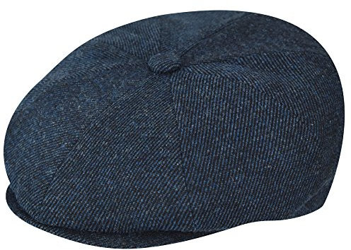 Bailey 1922 Galvin Wool Twill Ballonmütze Schirmmütze Schiebermütze Wollcap Herren - Made in Italy mit Schirm, Futter, Futter Winter Herbst-Winter - S (54-55 cm) braun