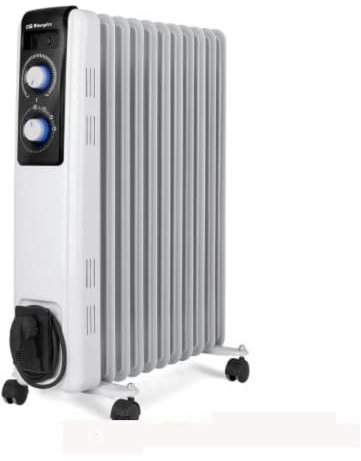 Orbegozo RF 2500, Radiador de Aceite, Construcción Modular de 11 Elementos, 2500 W, Blanco