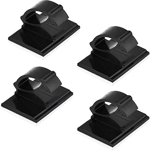50 Stück Selbstklebende Kabelklemme Kabelbinder Kunststoff Kabelclips Binden Draht Management Halter für Auto Büro Zuhause