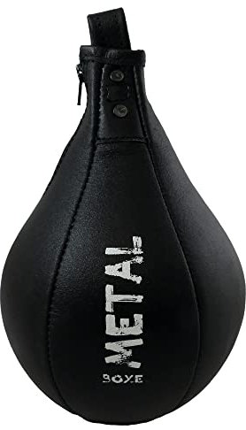 METAL BOXE aus Leder, Heracles Punching Ball für Erwachsene, Unisex, Schwarz, M