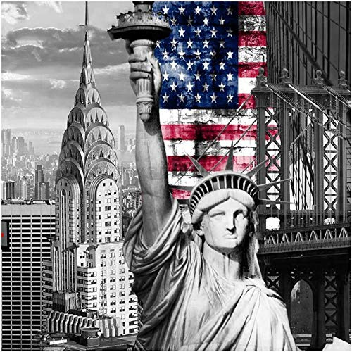 Freiheitsstatue-Bilder der Diamant-Stickerei-vollen Anzeige von Rhinestones Diamond Painting New York Home Decoration