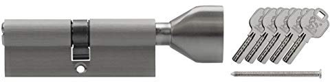Thumb Turn Knob Euro Cylinder 90 mm 45/45 with 5 Keys (45x45) (KSN)