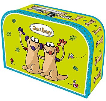 TROTSCH Kinderkoffer Medium Jan und Henry: Pappkoffer Reisekoffer Kinder Spielkoffer (Jan & Henry)