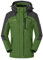 donhobo Damen Fleecejacke Winter Warm Softshelljacke Outdoor Skijacke Winddichte Wasserdicht Atmungsaktiv Regenmantel Funktionsjacke (Grün, L)