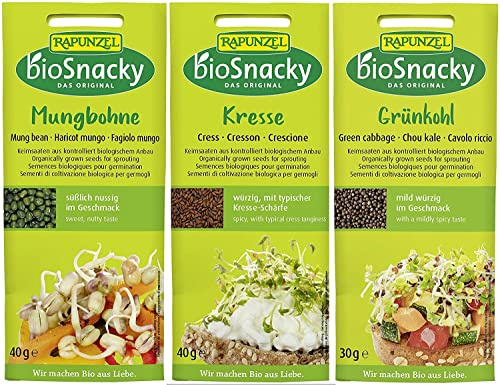 bioSnacky Sprossen-Mix | Grünkohl, Kresse, Mungobohne | Bio Keimsprossen