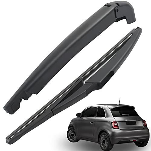 Rear Wiper Arm Blade Back Windscreen Wiper Assembly Replacement for Fiat 500 2007-2018, All Season Clean Window Natural Materials OEM: 51787577