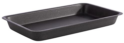 APS Tablett -Levante- 25,5 x 16 cm, H: 3 cm Edelstahl, Farbe: Grey Black 0,7 Liter