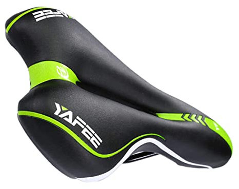 Fahrradsitz Fahrradsattel Gel Gepolstert Weiches Kissen Atmungsaktiv für MTB Rennrad Mountainbike Radfahren Grün Mountainbike Sättel