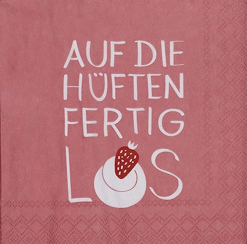 Cocktailserviette Auf die Hüften fertig los