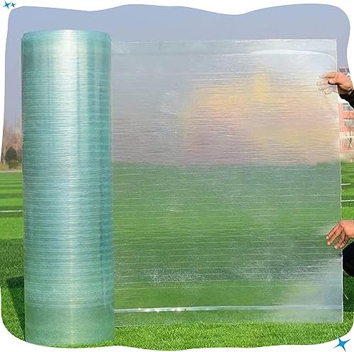 Policarbonato Pannello Copertura,Panneli Tetto Trasparente per Serre,Pannelli Coibentati Protezione Solare,Fogli Pretagliati di Vetroresina,Lastre di Ricambio per Esterni Tettoia,Agli Urti,W×L-0.6x3m