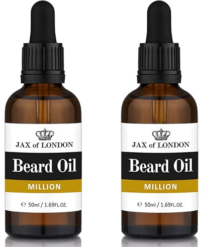 Jax of London Inspired Fragrance Bartöl – parfümiertes Aftershave-Bartöl für Bartwachstum und Konditionierung – Jojobaöl, Arganöl, Vitamin E – hergestellt in Großbritannien – verschiedene Düfte (2