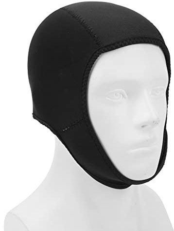 equlup Wetsuit Hood Thermal Neoprene Diving Hood Wetsuit Hat Cap Neoprene Surf Beanie Diving Cap Headgear for Men Women(Black)