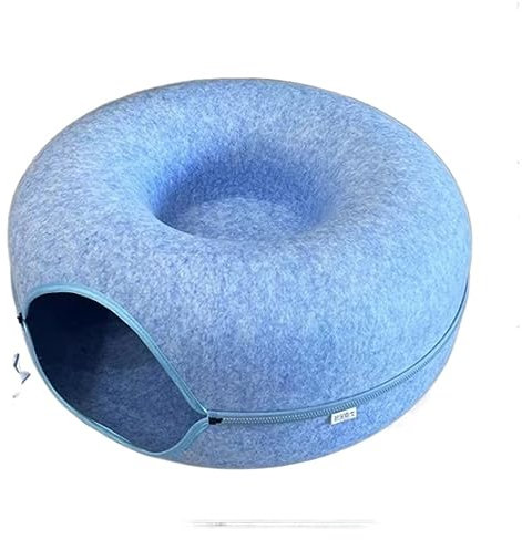Hundebett Katzenbett Katzen Bett Katzenbett, Katzentunnelnest, rundes Filz-Katzenrohr, Spielspielzeug, Katzentunnel für Innenkatzen, Katzenlabyrinth-Spielzeug, ansprechend Katzenkorb Hundematte (Colo