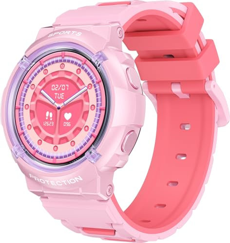 Smartwatch Kinder Schrittzähler IP68 wasserdichte Kinderuhr mit Herzfrequenz Schlafmonitor Wecker Fitnessuhr Jungen Mädchen 25 Sportmodi Smart Watch Kids Tracker Geschenke für Kinder