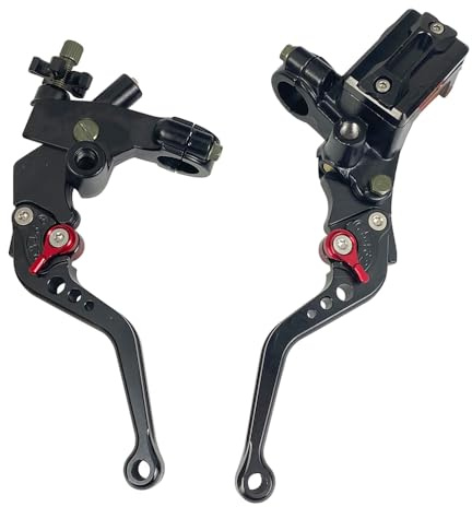 Mabutingti Uppgradera 7/8 tum 22 mm Universal Cylinder Maestro Broms Kopplingsspak Vänster Höger Set Kompatibel med Polaris Yama-ha Suzuki Honda Kawa-saki Motorcykel (svart)