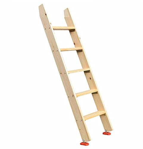 Bunk Bed Ladder Bunk Bed Ladder for Heavy Duty People, Wooden Loft Bed Ladders with Hooks Bracket and Anti-Slip Feet, Easy Assembly