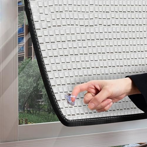 KDDFN Wärmereflektierende Fensterfolie,Aluminisierte Isolierfolie,Sonnenschutzfolie Ohne Klebstoff,100% Schattierungsplatte,UV-Blockierende Wärmeschutzfolie,für Büro,Badezimmer (120x260cm/47 x102)