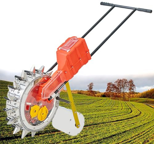 Beachtiful Seed Sower & Fertilizer Applicator, 16 Mouths Garden Push Seeder Planter, Portable Hand Push Seeder, for Planting Corn Cotton Soybean Peanut