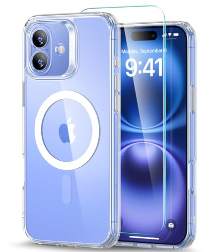 ESR for iPhone 16 Plus Case (4 in 1) Set, Translucent Matte Case with Screen Protector, Compatible with MagSafe, Military-Grade Protection, Classic Series,Clear