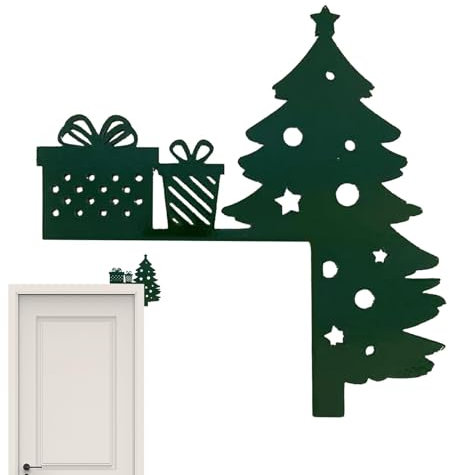 Gvblkq Weihnachts-Türdekorationen aus, Türrahmendekorationen, Eckschilder, lustige Urlaubsschilder, Weihnachtswandschilder, Partydekorationen, Wandkunst