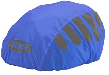 Dickly Fahrradhelm Überzug, Fahrradhelm Regenschutz, Reflektierende Kapuze für Outdoor Aktivitäten, Blau