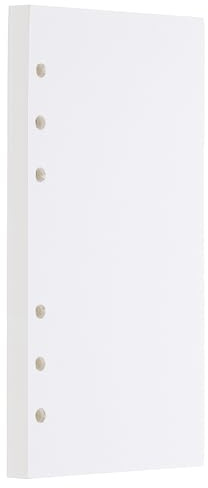 PATIKIL Feuilles de rechange A6 Papier à feuilles mobiles 6 trous pour recharges de classeur à 6 anneaux Papier pour cahier à recharger Inserts bureau Journaux 80 feuilles/160 pages Blanc