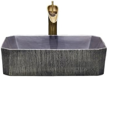 sjdoPulse Vasque Vasque Vasque Lavabo De Salle De Bain Créatif Vasque À Poser Rétro en Céramique Lavabo De Salle De Bain Lavabo De Style Scandinave Rectangulaire Lavabo De Salle De Bain Cerami