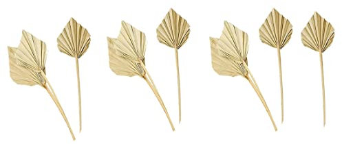 Surluoen 10 Piezas de Lanzas de Palma Secas Bohemias Abanicos de Palma Secos Naturales Hojas de Palma Secas Hoja de Palma Hoja de Abanico de Palma con Tallo