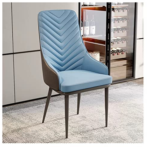 RKJDMSWJ Computer-Drehstühle, hohe Rückenlehne, Kunstleder, Küchenstühle, Sessel, Schalenstühle mit robusten Metallbeinen, Wohnzimmer, Lounge, Home-Office, Empfang, Esszimmerstühle
