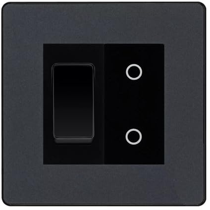 BG Evolve Matt Grey 2 Gang Custom Switch 1x 2 Way 1x Master Touch Dimmer