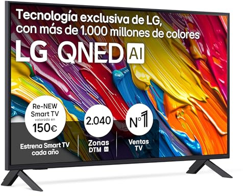 LG 43QNED82A6B - Smart TV QNED AI QNED82 43 Pulgadas 4K Super Upscaling 2025