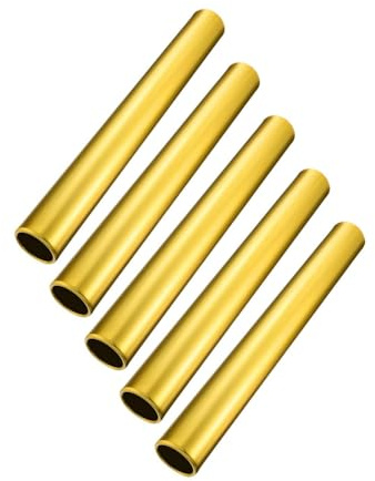 perfk 5pcs Relay Batons Trainingswerkzeuge wiederverwendbare praktische Rennstöcke Leichtathletik -Batons für Üben von Outdoor -Aktivitäten, Gold