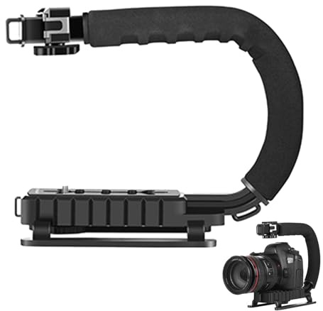 Kamera Stabilisator Griff Grip - Kamera Stabilisator Griff | C-förmige Handheld-Video-Stabilisierungshalterung Mit Cold-Shoe Für DSLR, Camcorder-Professionelles Zubehör Für Reibungslose Aufnahmen Und