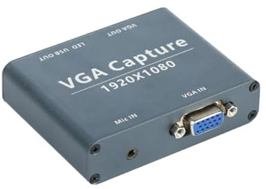 Sunmeit Capture VGA vers USB Capture Audio et VidéO 1080P EntréE VGA et Sortie USB Compatible avec Les SystèMes Android, et Linux