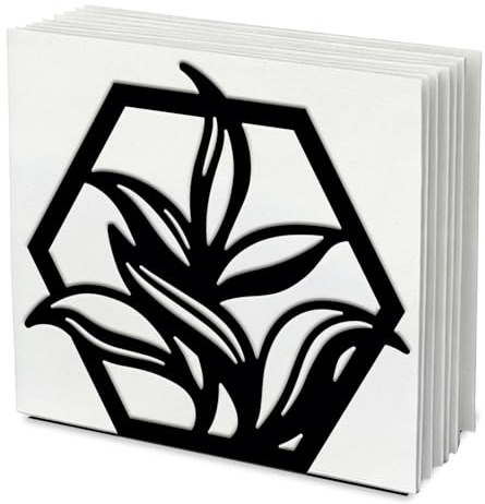 SUPERDANT Servilletero de mesa diseño de hojas para mesa dispensador de toallas de metal para cocina soporte de pañuelos toallero de tela decoración Accesorios para Casa Restaurante Bar Café