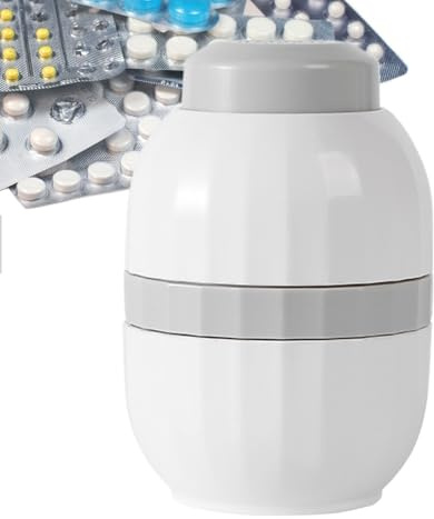Tagliapillole Contenitore Ermetico Con Blocco Di Sicurezza E Divisore Per | Taglia Compresse Portatile Per Viaggi, Uso Quotidiano, Settimanale, Bambini, Uomini, Donne, Casa