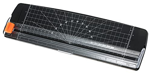 Spacnana Cortador de Papel Portátil A4 Máquina de Corte A4 12 Pulgadas para la Artesanía de la Foto Laminada, 8 Hojas de Hojas, Ideal para Estudio, ABS Negro (BLACK)
