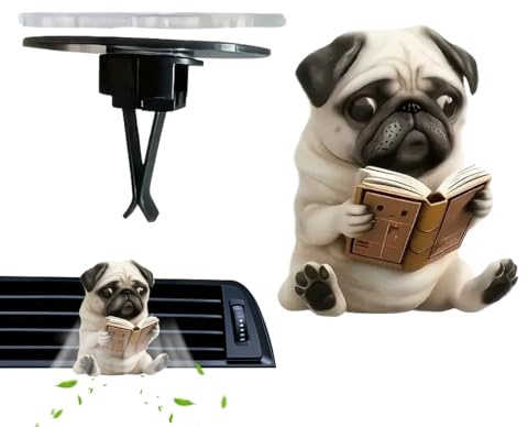 BommFu Clip De Ventilation Pour Désodorisant Voiture - Carlin Diffuseur De Parfum Clip De Ventilation,Accessoires Pour Véhicules Décor Mignon Éliminateur D'Odeurs À Longue Durée Pour Automobile