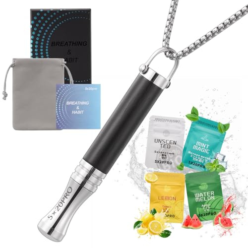 Rauchentwöhnung Hilfsmittel Edelstahl-Mehr Widerstand, Nikotinfrei & chemikalienfrei, Simuliert Rauchgefühl, Entwickelt mit Experten, Stressabbau & Atemtraining, Rosewood-12 Gratis Filtern