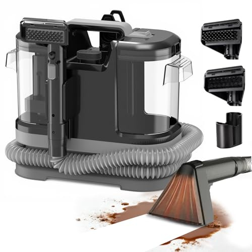 Waschsauger Teppichreiniger, Polsterreiniger Gerät Mit Tierhaarbürste Und Schlauchreinigungswerkzeug, 500W 12Kpa Nasssauger Polsterreiniger, für Teppich, Sofa, Vorleger, Polster, Treppen, Auto (A)