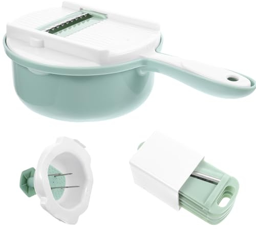 Ipetboom Rallador de Verduras Multifuncional de Acero Inoxidable Pelador y Rebanador de Cocina Utensilios de Corte Domésticos Ligeros y Portátiles para Uso Fácil y Rápido Color Aleatorio