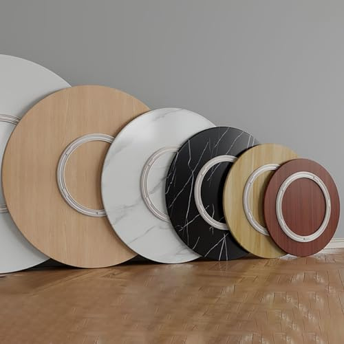 Bandeja giratoria Plegable de Madera Maciza para Servir, Ideal la organización del hogar. Centro Cocina Nogal Oscuro. Plato Giratorio 60 cm encimera, armarios y Comedor. Decoración