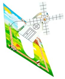 rongweiwang Interactive Learning Experience Through Science Windmill Generator Model Encourages Kids To Engineering Concepts Windmill Paper Circuit Set Basic Electric Circuit