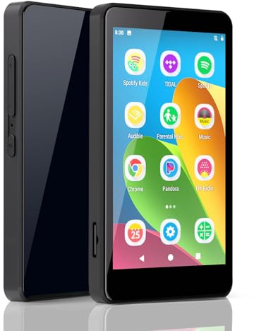 MP3 Player for Kids with Spotify, Parental Controls, Spotify Kids, Audible, Amazon Music, Libby, 4.0 IPS Kids MP4 Music Player Up to 512GB (Obsidian Black)
