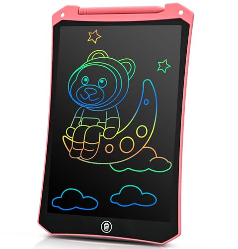BlueSwan Schreibtafel 8,5 Zoll, Bunte Maltafel für Kinder, Elektronisches Zeichenbrett als Lernspielzeug, für Jungen und Mädchen von 3-8 Jahren Rosa