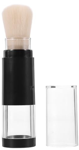 HOLIDYOYO Återfyllningsbar Makeup Puderborste med Mjuka Borststrån för Löst och Pressat Puder Foundation Kompakt och Resvänlig Sminkborste för Kvinnor