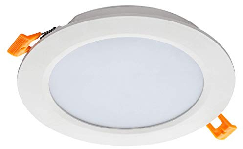 SEBSON® LED Einbaustrahler rund flach 230V, integrierter Treiber, 12W, warmweiß 3000K, Deckenstrahler 870lm, LED Panel Ø168x24mm