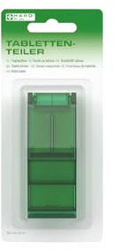 HARO Cortador de Tabletas, Verde – Divisor de Tabletas con Cuchilla Afilada, Herramienta para Partir Medicamentos