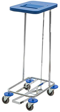 Meditrans Wäschesammler einfach inkl. Deckel und Pedal, blau